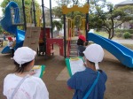 タイヤ公園にて