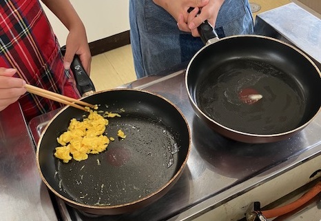 6年家庭科フライパン大