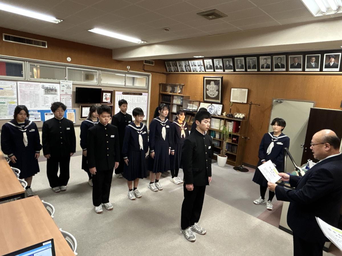 生徒会役員任命式が行われました！
