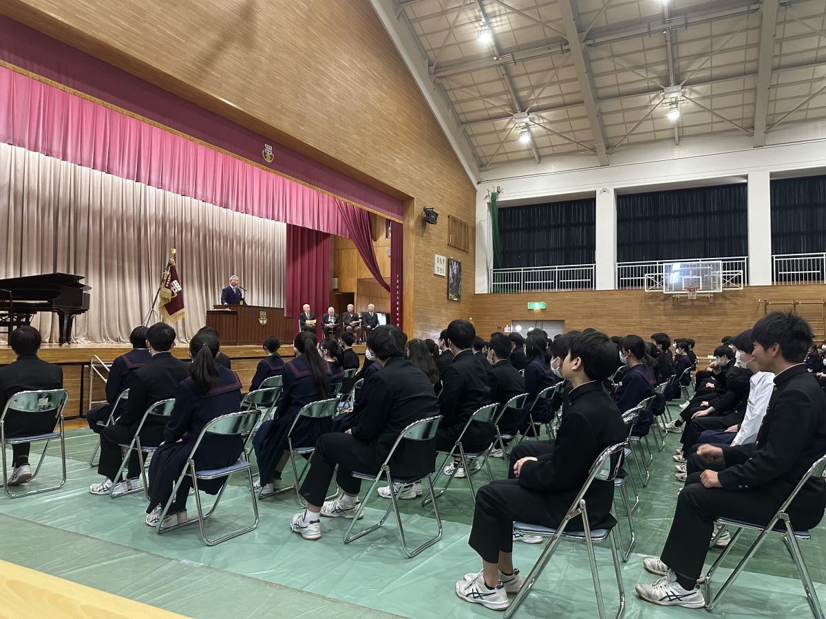 第１回卒業生のお話を聞く会　連合同窓会加入式
