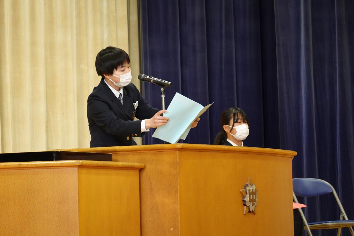 修了式・校長先生卒業式