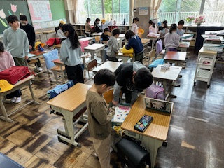 入学式翌朝の１年教室には・・