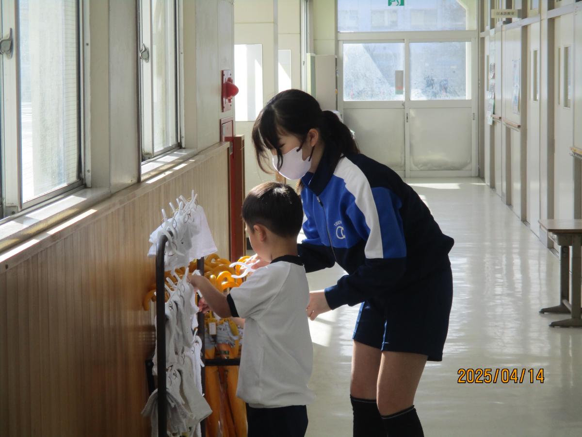 早く学校生活になれてね