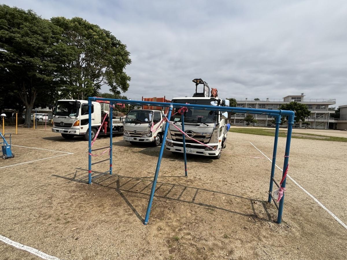 遊具の工事がはじまりました